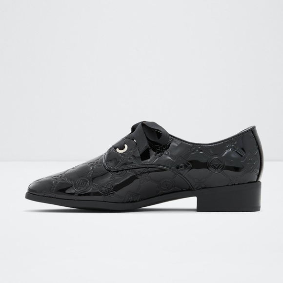 Aldo Oxford shoes Womens 8.5 Black Patent Flex Comfort Tech Shoes - Picture 12 of 14